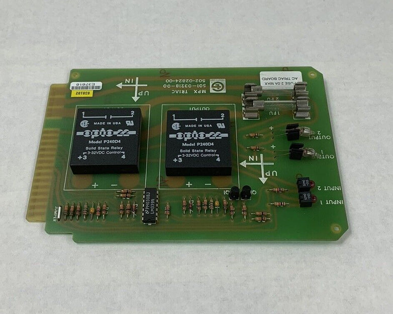 Giddings & Lewis MPX Triac 501-03218-00  502-02824-00 Circuit Board (Lot of 2)