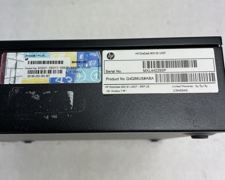 HP EliteDesk 800 G1 USDT Intel Core i3-4130 3.4GHz 8GB RAM No HDD No OS