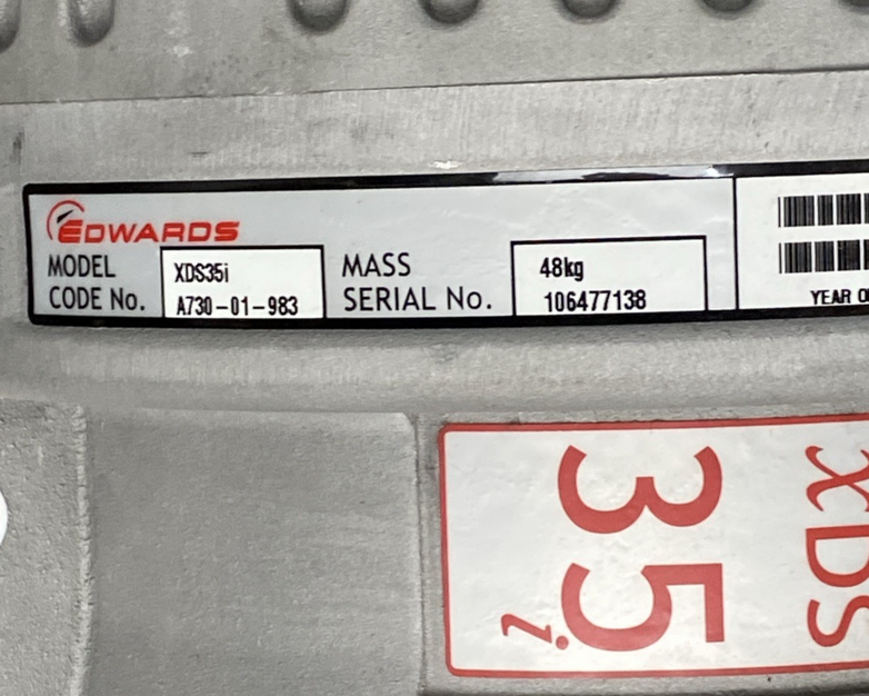 Edwards XDS35i Dry Scroll Vacuum Pump A730-01-983