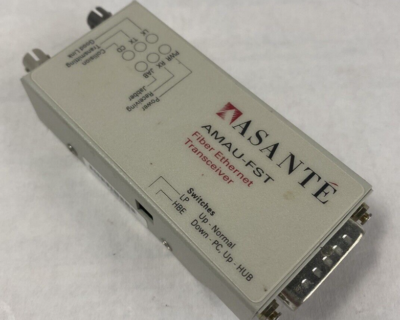 Lot of 5 Asanté AMAU-FST Fiber Ethernet Transceiver Untested