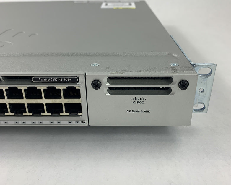 Cisco WS-C3850-48P-S V06 Catalyst 3850 w/ C3850-NM-4-1G Switch Tested Reset