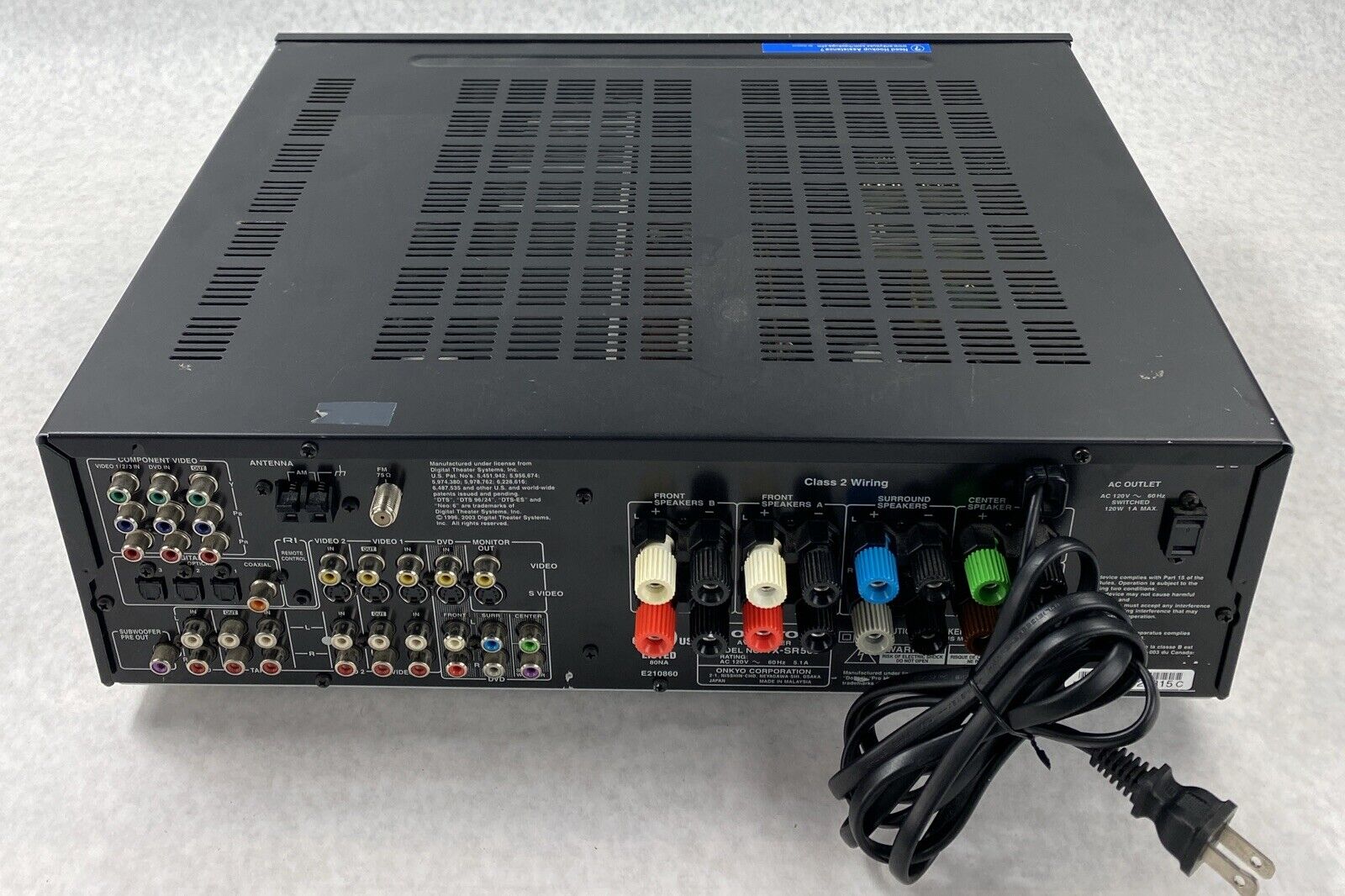 Onkyo TX-SR502 Home Theatre AV Receiver FOR PARTS SPARES REPAIRS NO SOUND