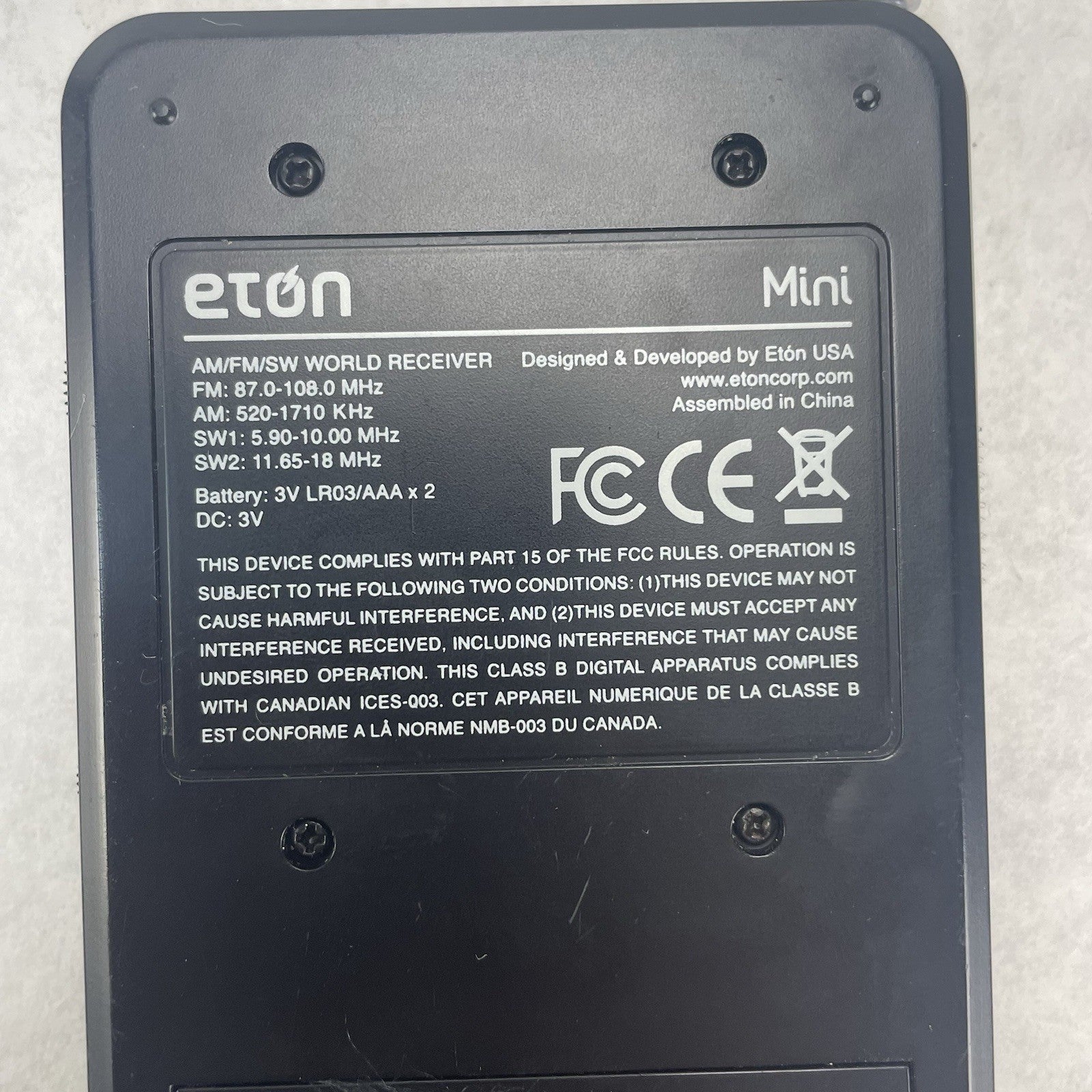 ETON Mini Grundig Edition Compact AM/FM/Shortwave Radio Digital Display Tested5