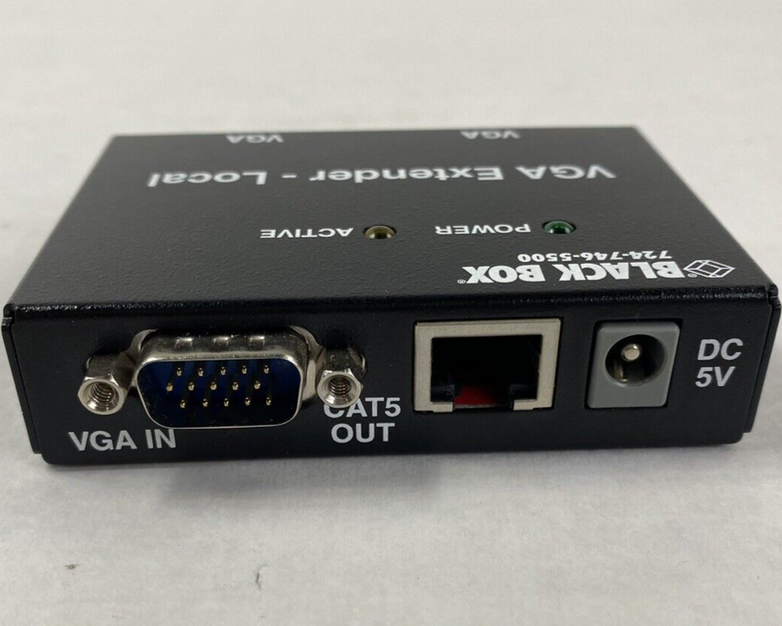 Lot of 2 Black Box 724-746-5500 VGA Extender Local Untested