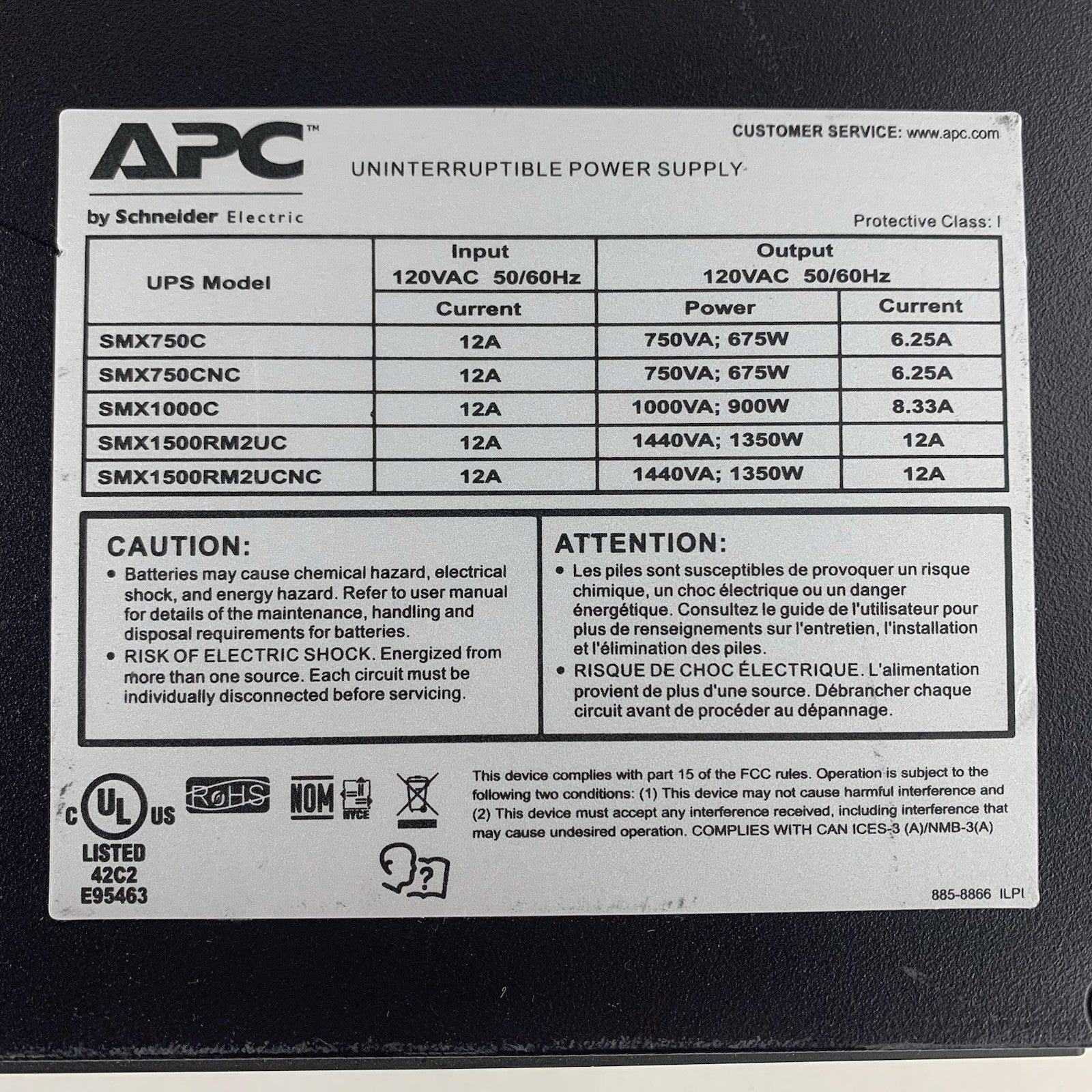 APC SMX1500RM2UCNC Battery Backup UPS Tested No Net Card No Batt No Faceplate8