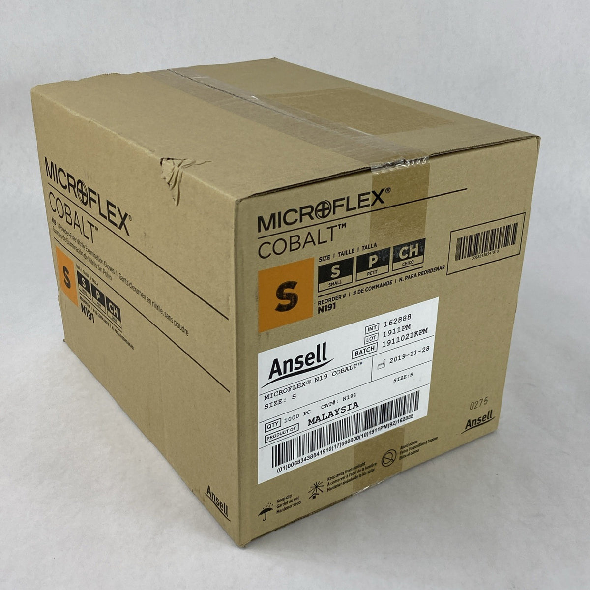 Ansell Cobalt N191 Powder Free Nitrile Examination Gloves Small - 1000 Count1