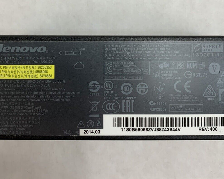 Lenovo PA-1650-72 65W Power Supply (Lot of 4)