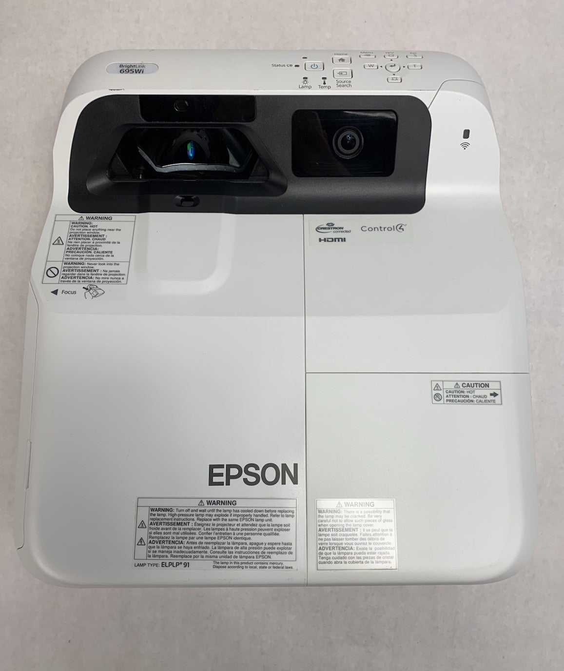 Epson PowerLite 695Wi H740A LCD Lamp Projector 4523 Lamp Hours - No Remote5