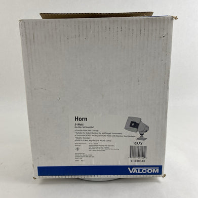 Valcom V-1030C-GY Gray One Way Paging Horn/ AMP Tested