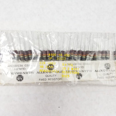 Allen-Bradley 22K OHMS 2W RC42GF223J Resistors HB 2235 (Lot of 25)