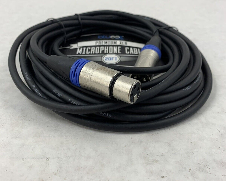 Bluecoil Audio Premium XLR 20ft Microphone Cable