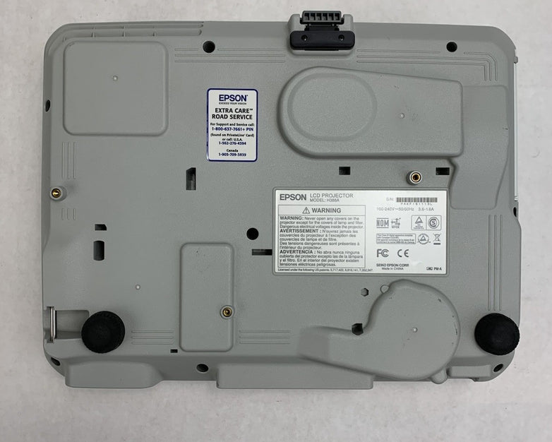 Epson H388A PowerLite 915W LCD Lamp Projector 2014 Lamp Hours No Remote Loud Fan