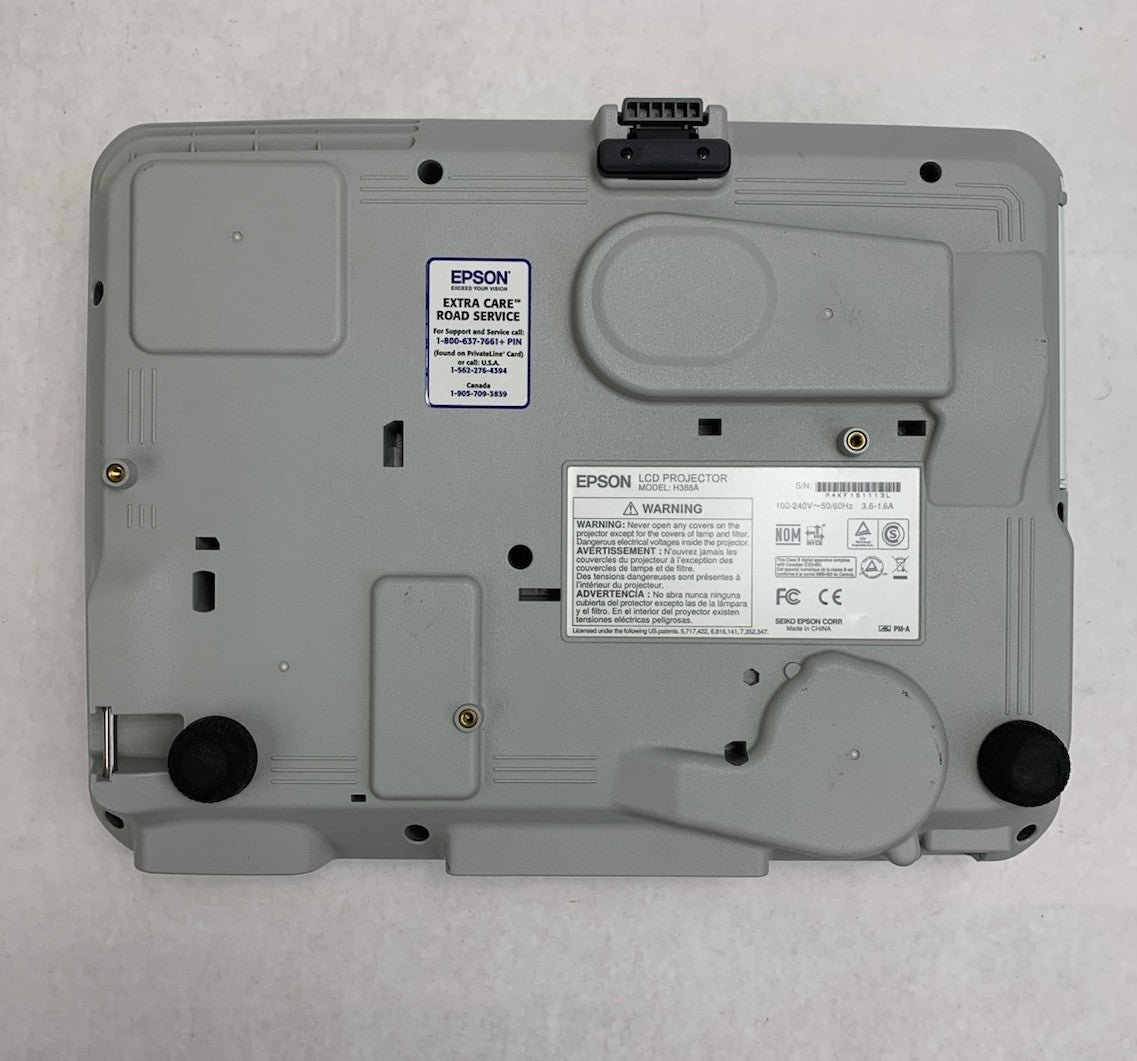 Epson H388A PowerLite 915W LCD Lamp Projector 2014 Lamp Hours No Remote Loud Fan7