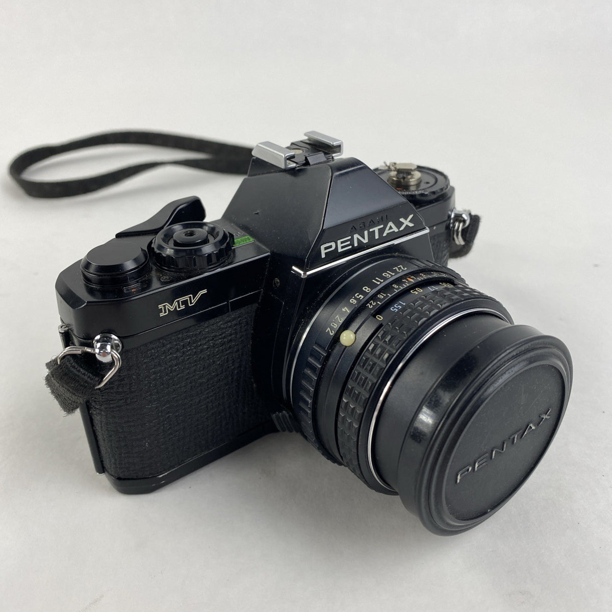 Pentax MV 35MM Film Camera w/ SMC Pentax-M 1:2 50 mm Lens - Untested for Parts2