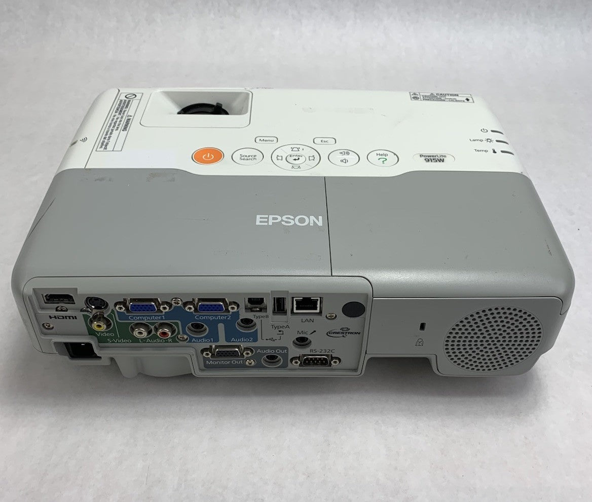 Epson H388A PowerLite 915W LCD Lamp Projector 81 Lamp Hours No Remote3