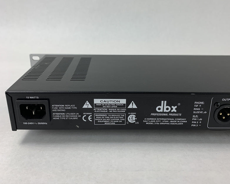 DBX 215s DBX215SV Graphic Equalizer Tested Broken Switch