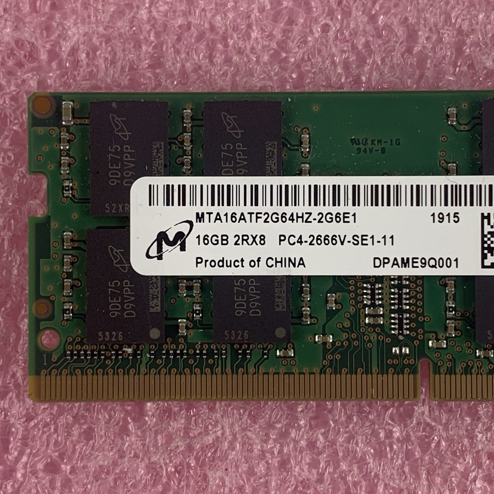 Micron MTA16ATF2G64HZ-2G6E1 16 GB DDR4-2666 PC4-21300 260-Pin Laptop Memory RAM2