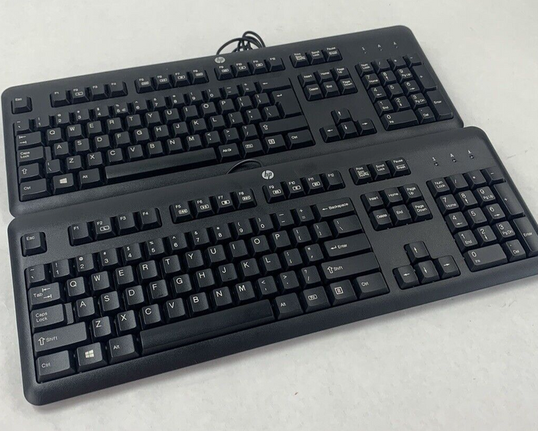 Lot 2 HP USB Wired Keyboard Model KU-1156