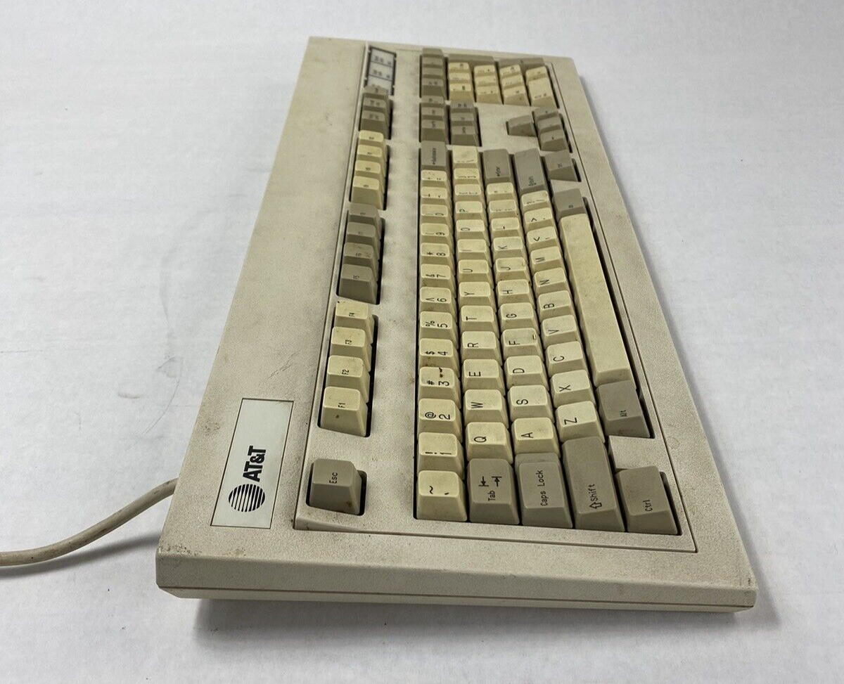 Vintage AT&T CIG8AVE03417 Enhanced Keyboard Key Tronic Untested