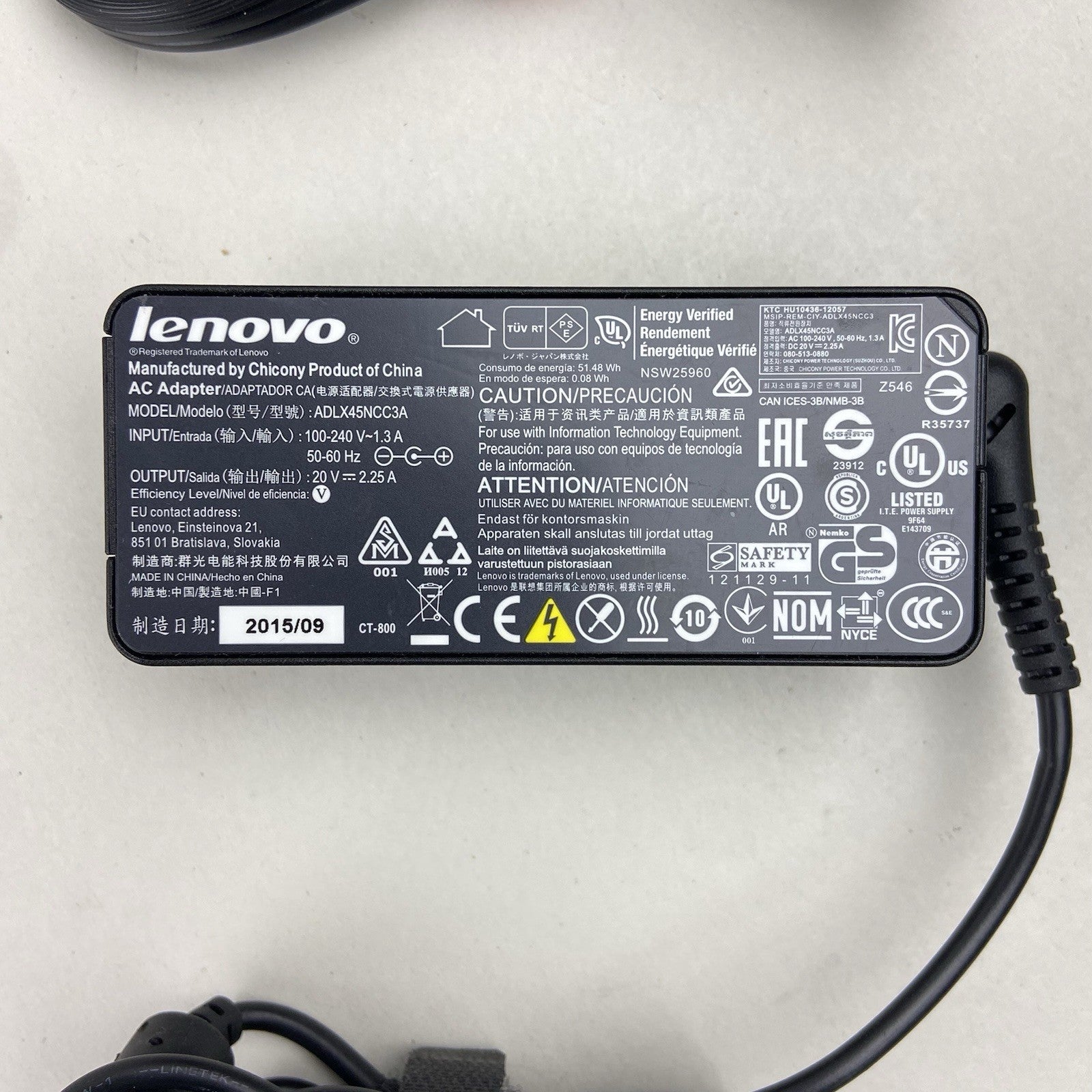 ADLX45NCC3A Power Adapter AC Charger for Lenovo N21 Chromebook  OEM - Lot of 203