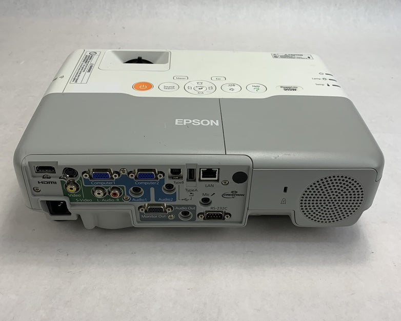 Epson H388A PowerLite 915W LCD Lamp Projector 2014 Lamp Hours No Remote Loud Fan