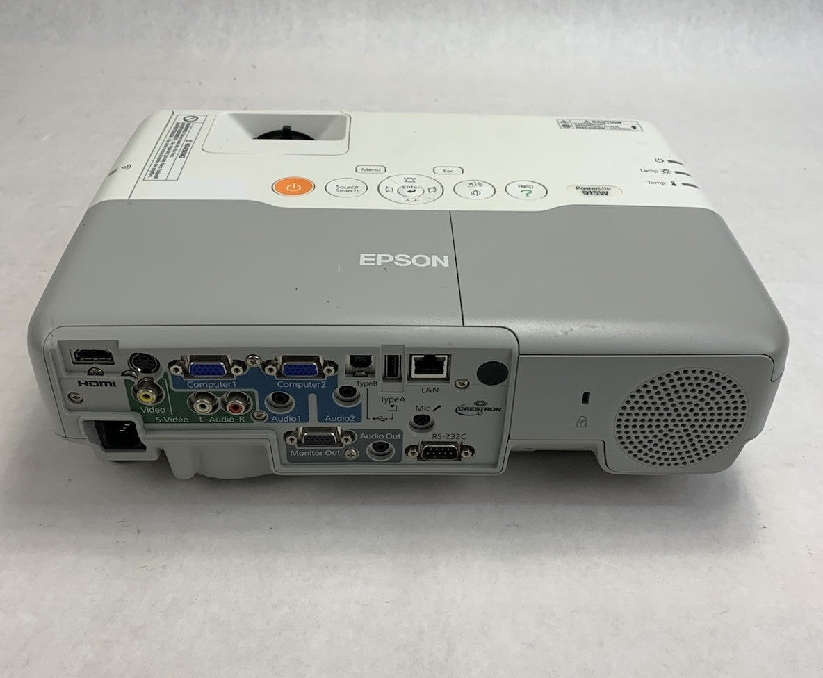 Epson H388A PowerLite 915W LCD Lamp Projector 2014 Lamp Hours No Remote Loud Fan3