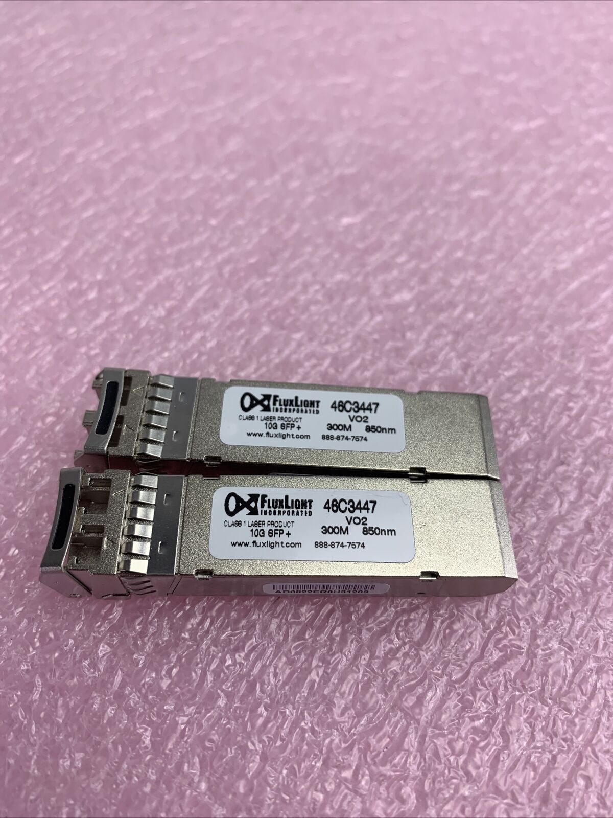Fluxlight 46C3447 10G SFP+ Transceiver Lot of 2