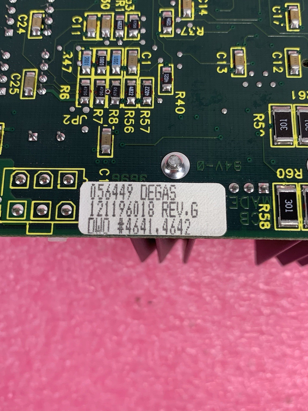 Degas 056449 1211960 Rev G. Circuit Board