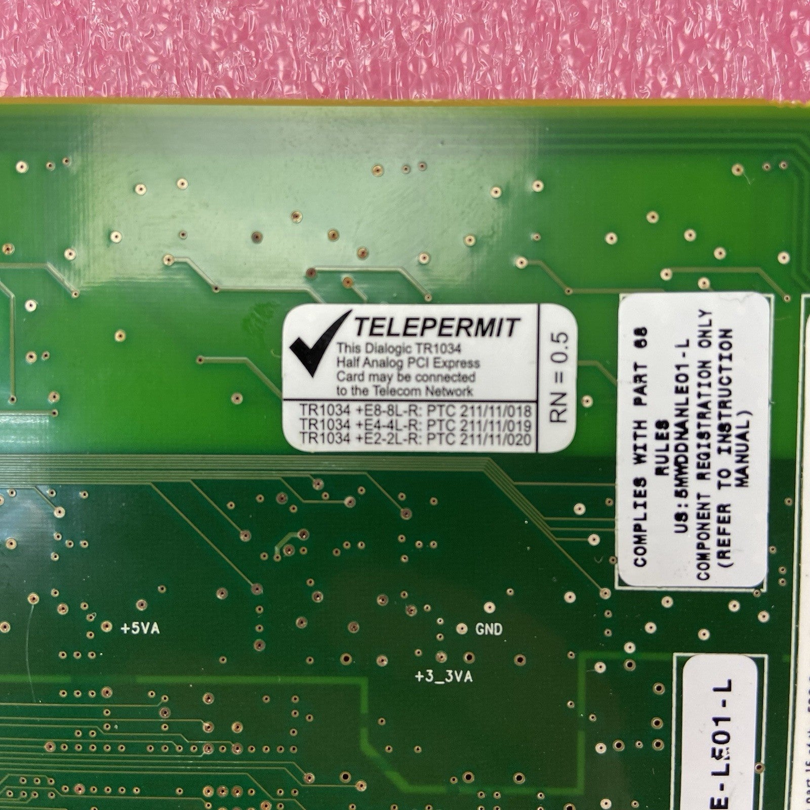 Canta Tech Brooktrout Telepermit TR1034+E8-8L PCIe Fax Board7