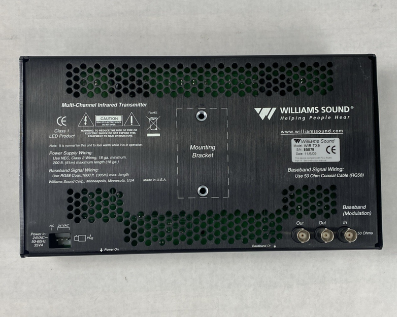 Williams Sound WIR TX9 Multi-Channel Infrared Transmitter