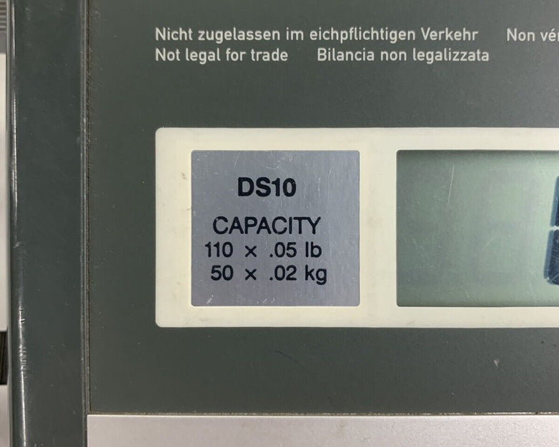 Ohaus DS-10 110 x 0.05lb Platform Shipping Scale Tested W/ Power Supply