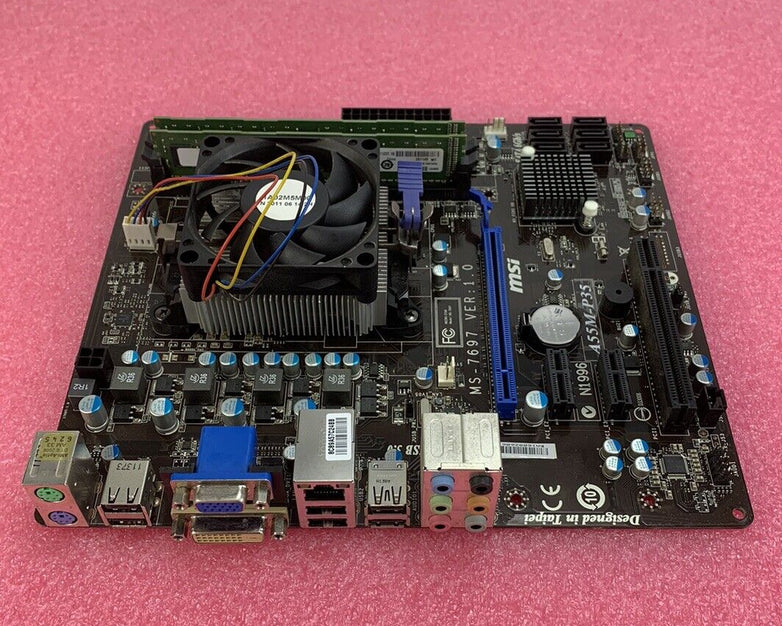 MSI MS-7697 Motherboard AMD A6-3500 2.1GHz 4GB RAM w/ Shield