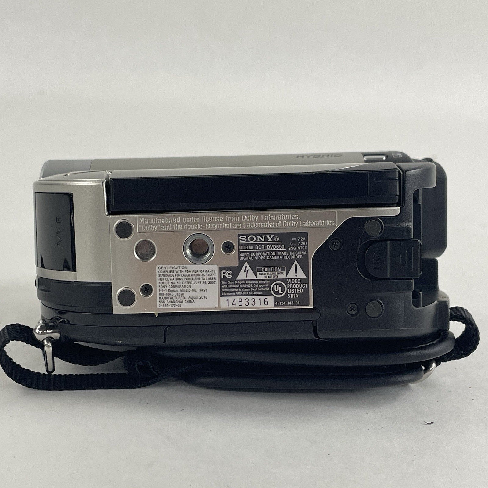 Sony Handycam DCR-DVD650 Camera ONLY Tested & Reset No Power Cord/Battery10