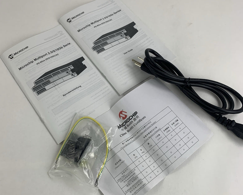 Microchip PD-9512-10GC/AC 12-Port BT 60W Switch Box Opened