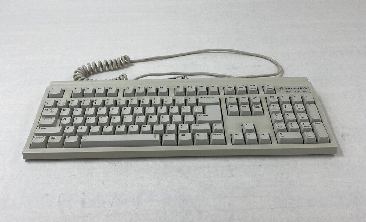 Packard Bell Model SK-2100W PS/2 Keyboard For Parts or Repair