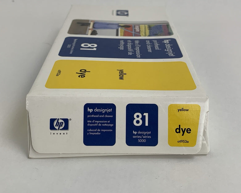 HP C4953A 81 DesignJet Printhead & Cleaner Yellow New OEM Sealed 2008