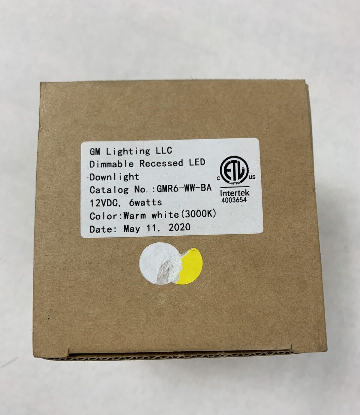 Lot of 2 GM Lighting GMR6-WW-BA Warm White Dimmable LED 3000K