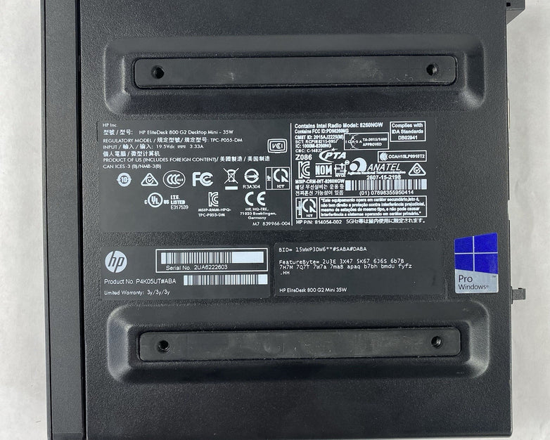 HP EliteDesk 800 G2 Micro Intel Core i5-6500T 2.5GHz 8GB RAM No HDD/OS/AC