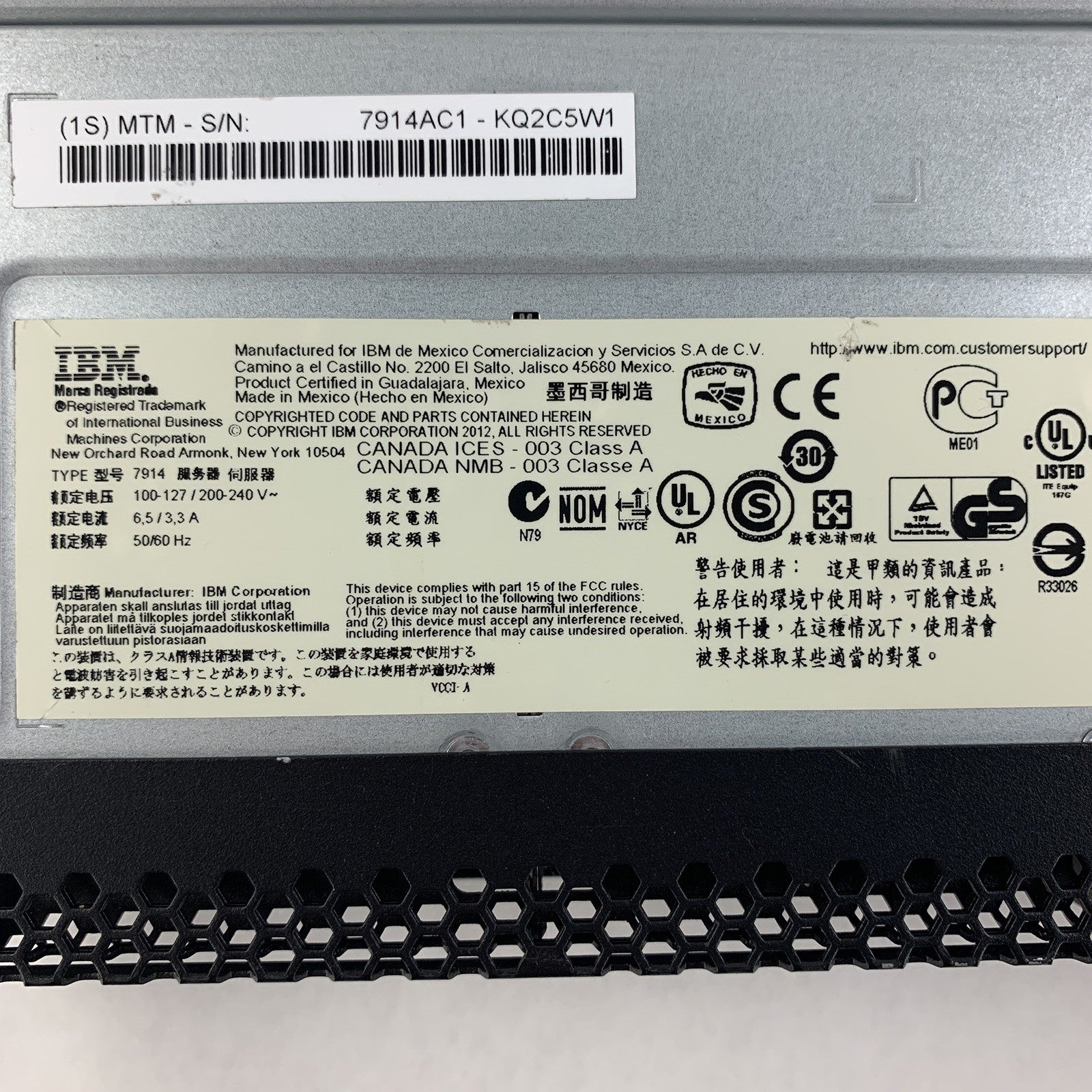 IBM System X3550 M4 Server 1x Xeon E5-2620 2.6 GHz 32 GB Ram No OS No HDD