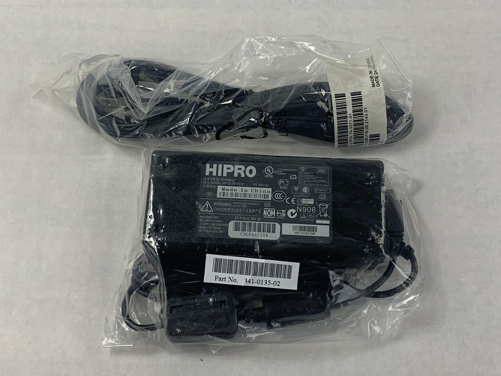 HIPRO Cisco HP-Ol081T03P AC Adapter and Power Cord