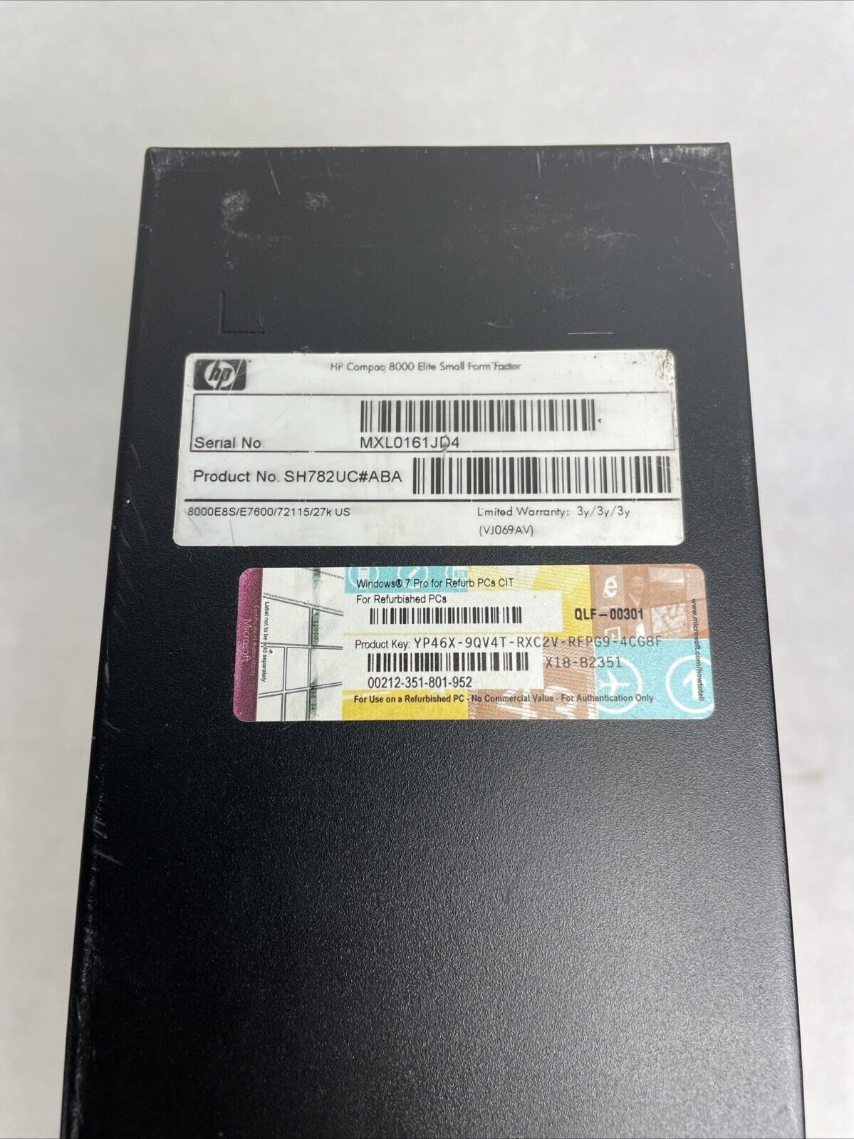 HP Compaq 8000 Elite SFF Intel Core 2 Duo E7600 3.06GHz 4GB RAM No HDD No OS