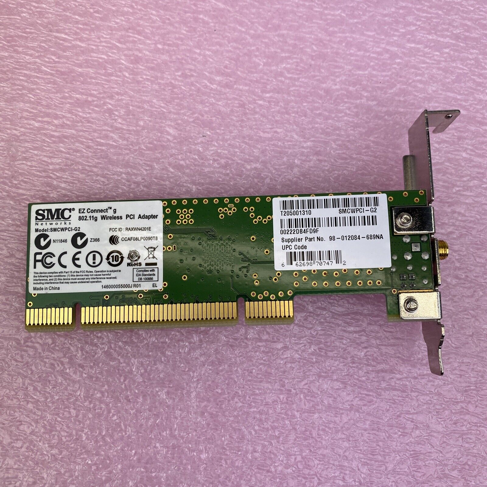 SMC T205001310 EZ Connect g - Wireless PCI card 54mbps 802.11G