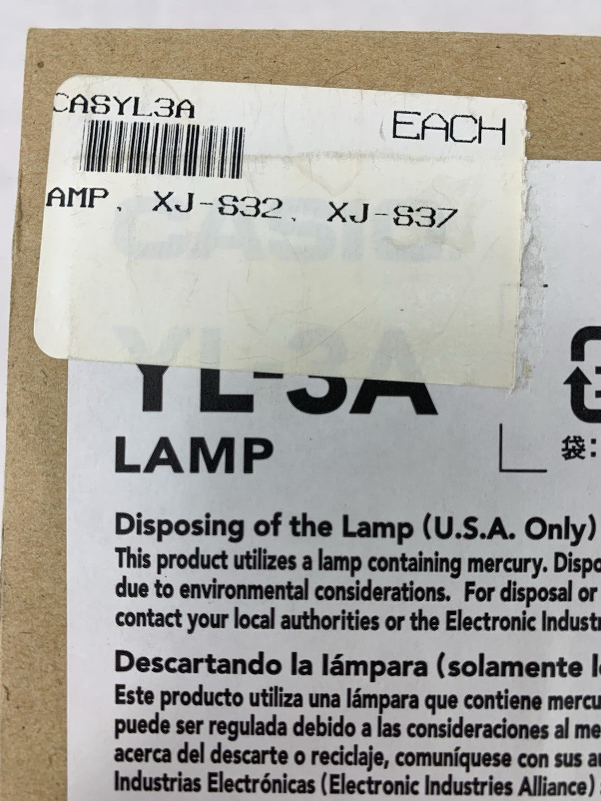 Casio YL-3A Lamp for XJ-S32 and XJ-S37 Projectors