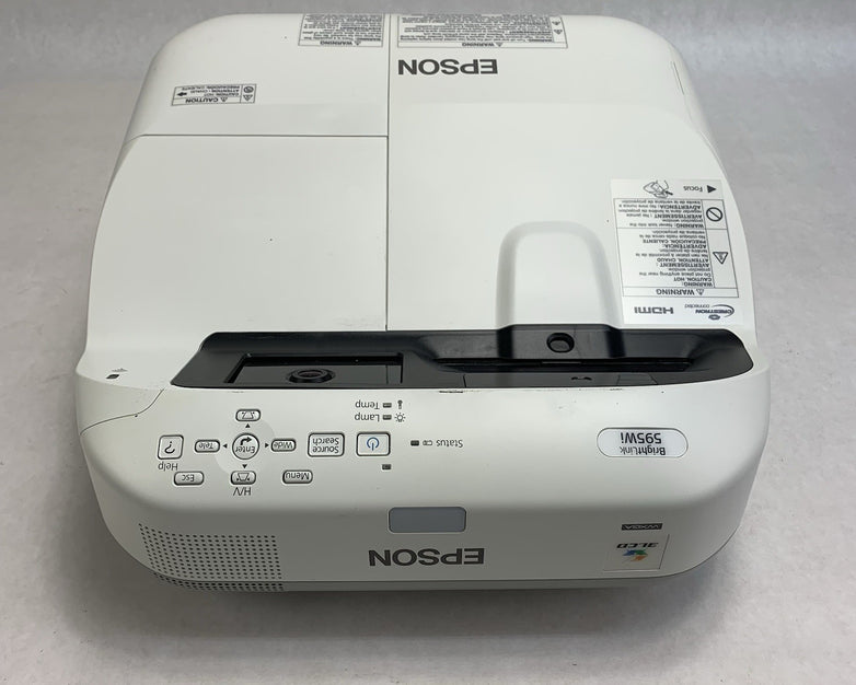 Epson H599A BrightLink 595Wi LCD Lamp Projector 1800 Lamp Hours - No Remote
