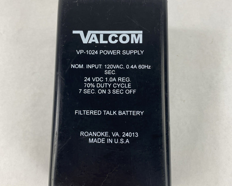 Valcom VP-1024 Power Supply 120VAC 0.4A 60Hz Untested No Cords