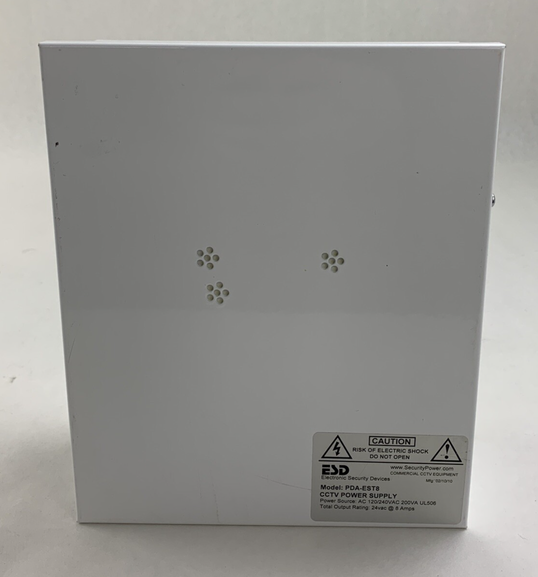 ESD PDA-EST8 CCTV Power Supply Box Untested