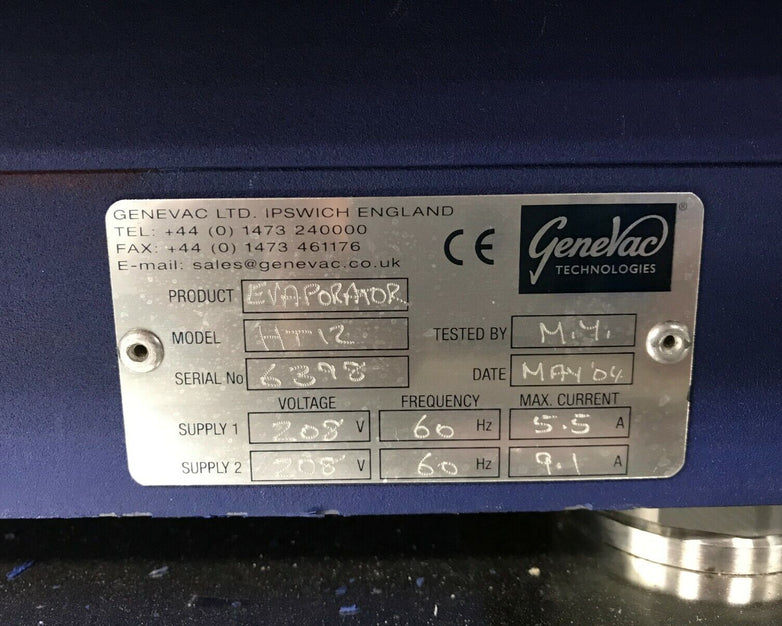 GeneVac HT-12 Series II Lot of 2 Evaporators w/ VC4000D & Edwards Pump HT-24
