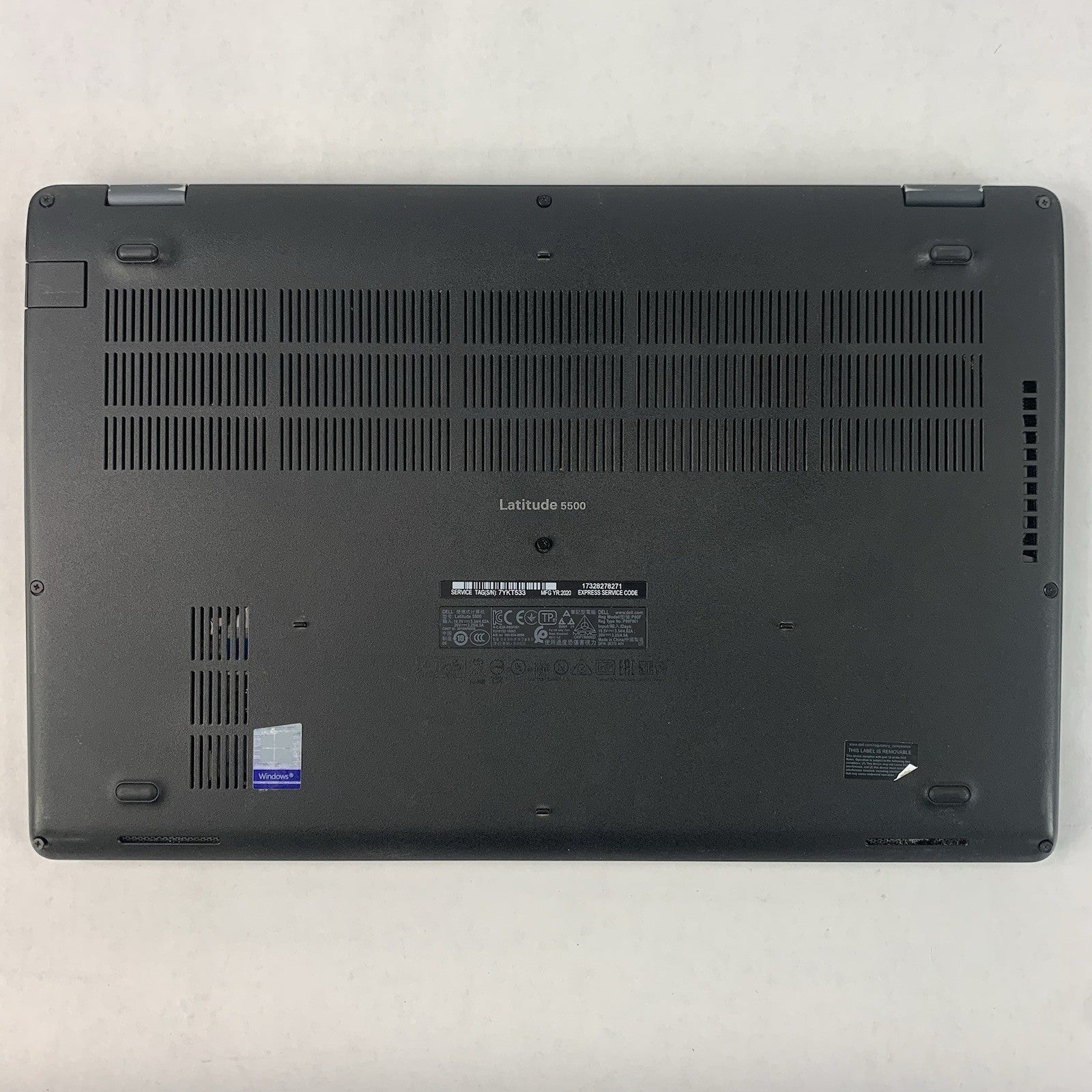 Dell Latitude 5500 15.6" Laptop i5-8365U 1.6 GHz 8 GB RAM No OS/SSD/AC9