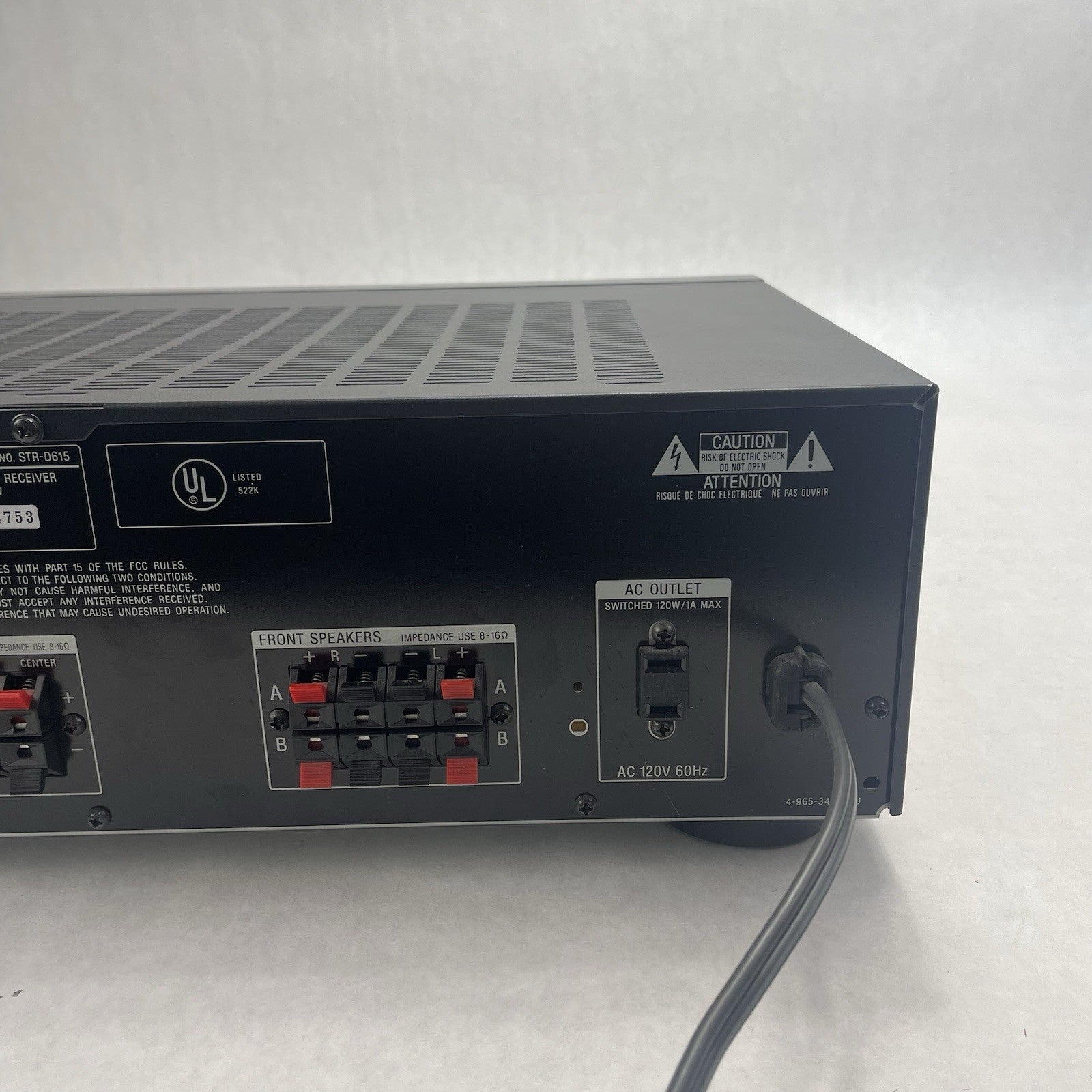 Sony STR-DE615 5.1 A/V Receiver 100W Dolby Digital DTS AM/FM Digital Tuner6