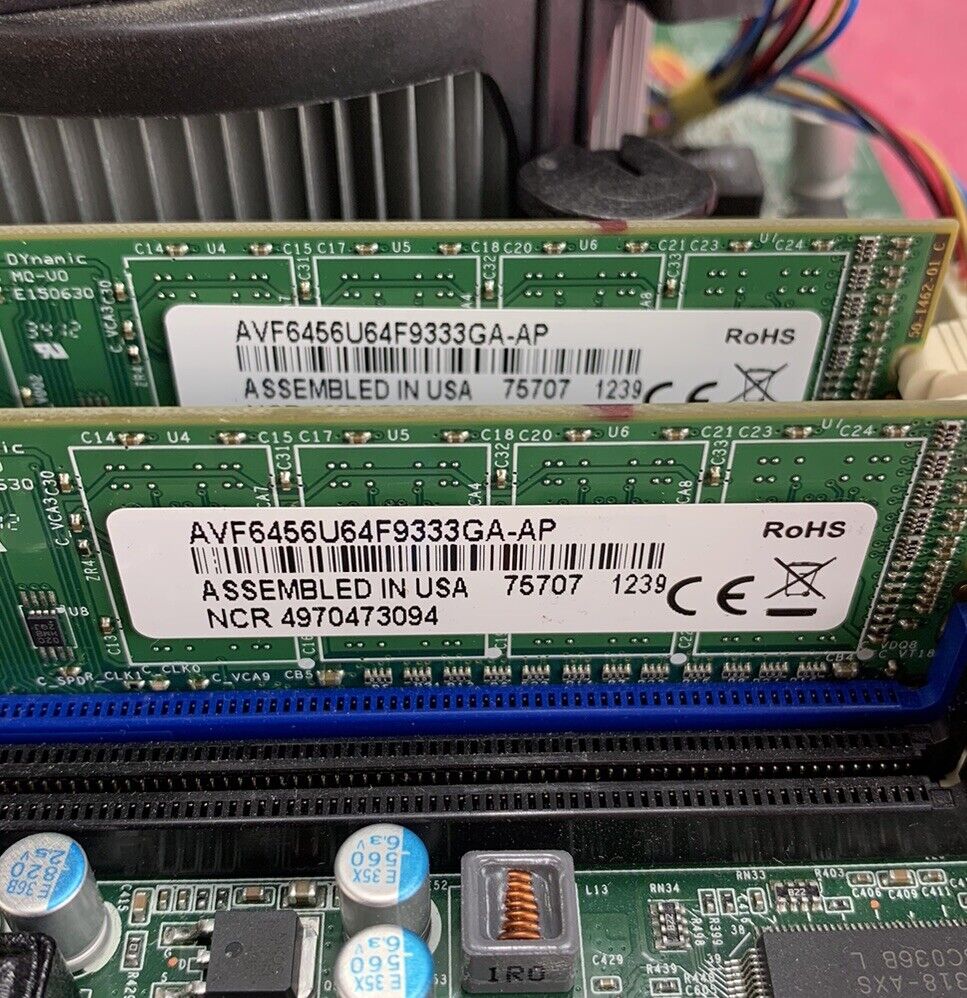 NCR Pocono D-NR6-D021 Motherboard Intel Core i3-2120T 2.6GHz 4GB RAM w/Shield